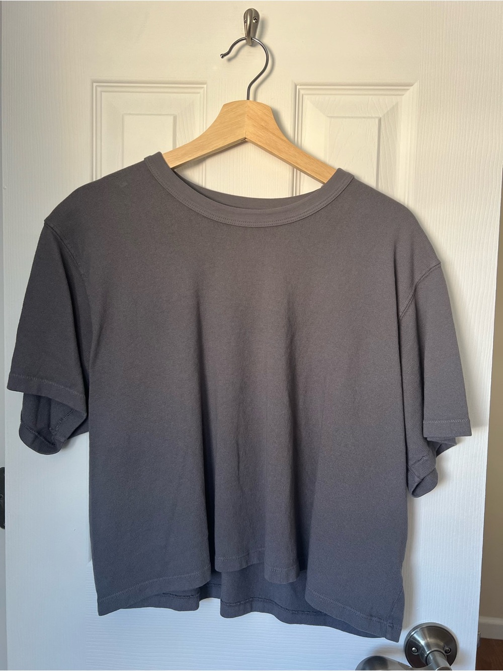Big Bud Press Burly Tee Cropped Grey Size Medium